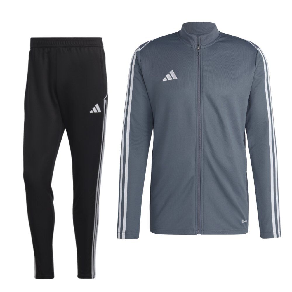 adidas Tiro 23 League Full-Zip Trainingspak Grijs Zwart adidas Tiro 23 League Full-Zip Trainingspak Grijs Zwart