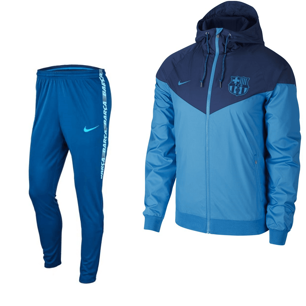 Nike FC Barcelona Windrunner Trainingspak 2018 2019 Lichtblauw De Voetbalschoenen Expert